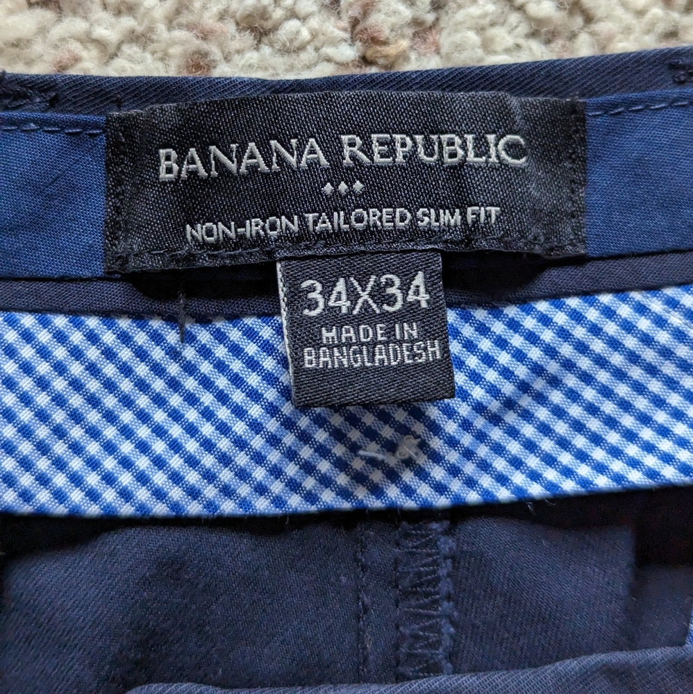 Navy Blue Banana Republic pants 34x34